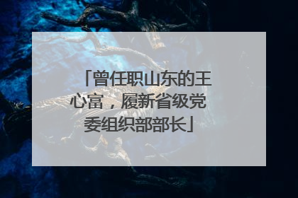 曾任职山东的王心富，履新省级党委组织部部长